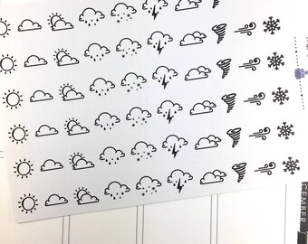 Weather stickers | Etsy