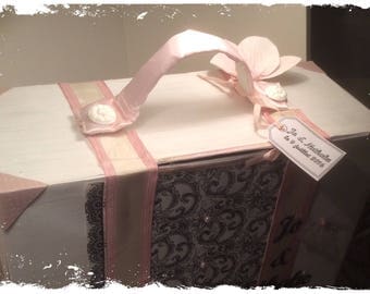 Urn suitcase set and very romantic to order "ready to make our suitcase" guest book