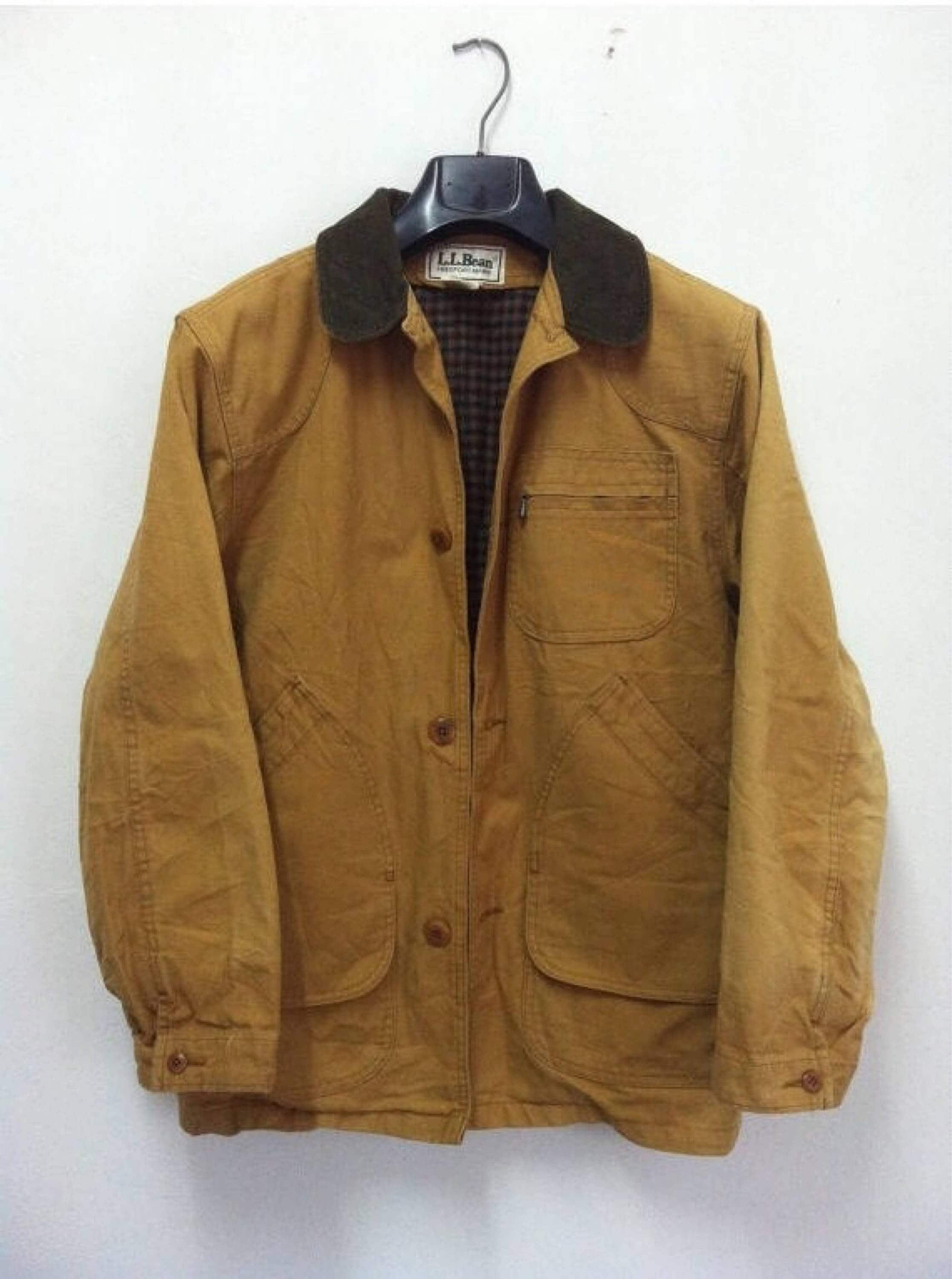 Vintage LL Bean Field Barn Coat Jacket Canvas Corduroy Mens