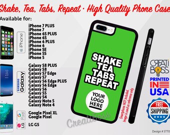 Shake, Tea, Tabs, Repeat Phone Case for iPhone, Samsung Galaxy, Note, Google Pixel & LG Phones High Quality Rubber FREE Shipping