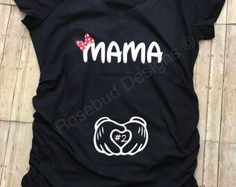Disney Inspired Pregnancy/Mama Maternity Family announcement shirts