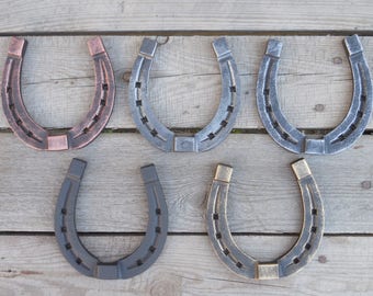 Hand forged horseshoe, Metal decor, Souvenir for luck, Iron gift, Wall decor, Metal art, Blacksmith, Wrought iron