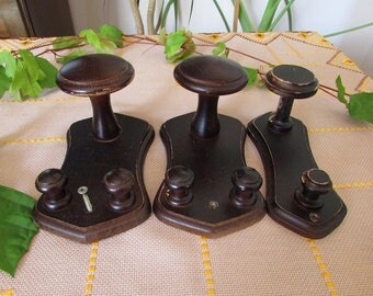 Vintage Wooden Clothes Hanger, Clothes Rack, Vintage Coat Rack, Wall Coat Rack, Wood Wall Hanger, Wooden Peg Rack, Vintage Home Decor