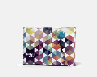 Portafoglio donna/uomo in pvc con texture disegnata - Wallet made of