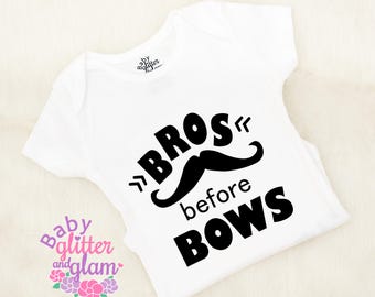Bros Before Bows, Baby Boy Clothes, Funny Shirt, Brothers Shirt, Boy Newborn Outfit, Ladies I Have Arrived, Lock Up Your Daughters