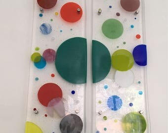 Glass wall hanging