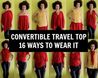 Custom Made Travel Top, 16 Ways To Wear It! | Travel Clothes | Convertible Clothes | Including Styling Video