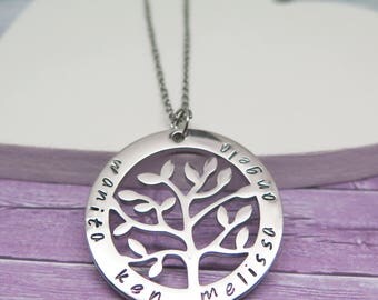 Tree-of-Life Jewelry - Family Tree Necklace - Birthday Necklace for Wife - Name Necklace - Cute Gifts for Wife - Summer Jewelry Trend