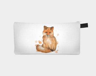 Treasure chest pencil or makeup case "Fox"