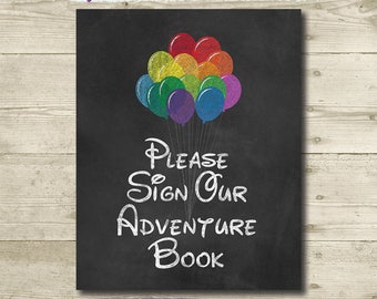 Up Wedding // Disney Wedding // Please Sign Our Adventure Book // Printable // Instant Download //8x10// Disney Up Wedding // Pixar Wedding