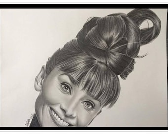 pencil portrait graphite "Audrey Hepburn"