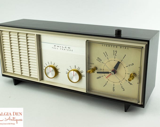 Retro Clock Radio | Philco Alarm Clock Radio | Full Feature Working Alarm Clock | AM Radio