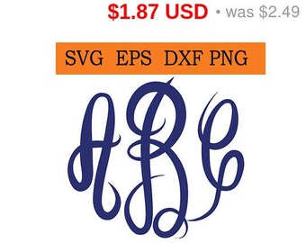 Sale 25% - Master Circle Monogram Svg / Eps / Dxf / Jpg files INSTANT DOWNLOAD!