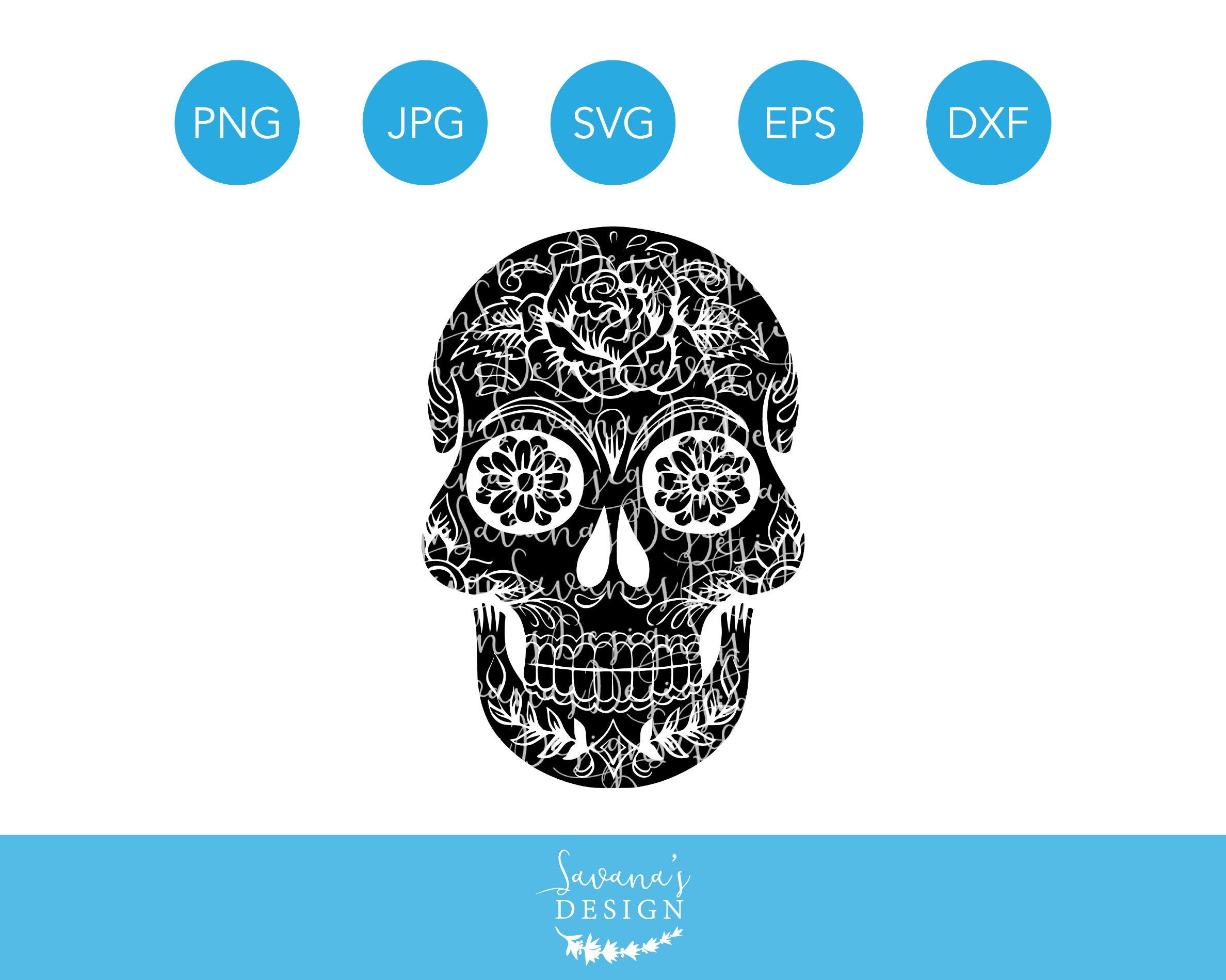 Download Sugar Skull SVG Halloween Skull SVG Skull SVG Skull Svg