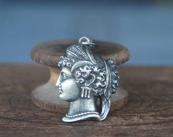 Sterling Silver Neoclassical Cameo Necklace