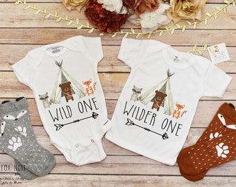 Boho Baby Clothes, Wild One, Sibling Shirts, Sibling Outfits, Woodland Creatures Birthday, Birthday Boy, Toddler Birthday, Brother Shirt
