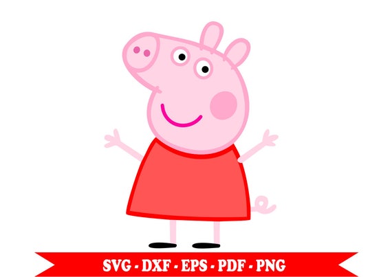 Download Peppa Pig svg clip art piglet in digital format svg eps