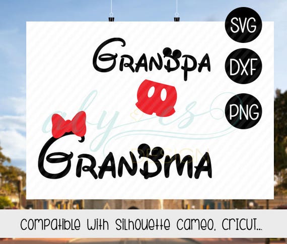 grandma Grandpa disney svg matching family disney grandma