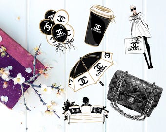 Coco Couture Die Cut Stickers, planner die cuts, planer stickers, die cut stickers, girl die cuts, sticker die cuts, fashion stickers