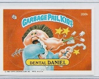 Vintage 1986 Garbage Pail Kids #200B ''Dental Daniel''