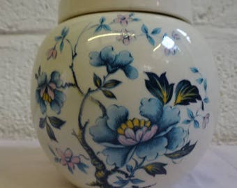 Sadler England Ginger Jar/Tea Caddy/Blue Lotus/Vintage