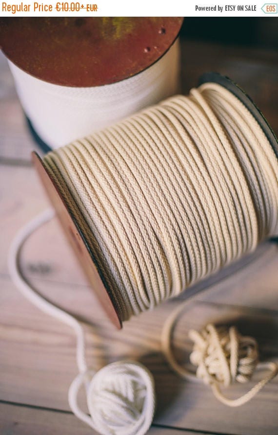 15 % OFF Ivory white Craft yarn- ivory polyester rope- knitting supplies- knitting yarn- craft supplies- macrame yarn- crochet yarn- rope co