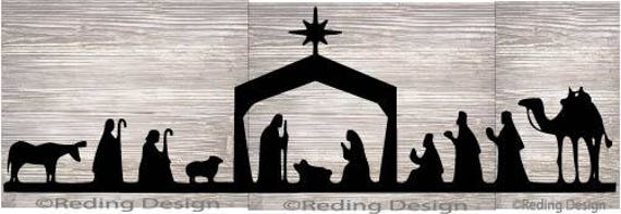 Download Nativity Scene SVG and DXF Digital Cut Files