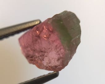 Watermelon Tourmaline Crystal Facet Rough Natural Specimen TRM043
