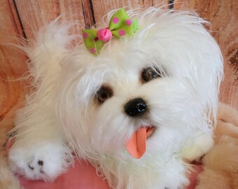 stuffed maltese dog