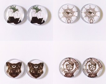 The 'New Age' Glass Earring Studs