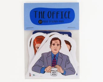 THE OFFICE, 15 piece sticker set, The office US version, The Office stickers, The office tv show, Michael Scott, Dwight Schrute, Dunder