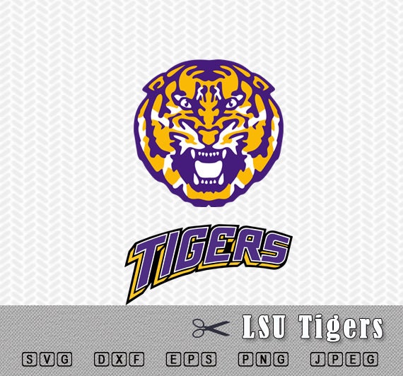 Download SVG LSU Tigers University Louisiana Layered Logo Vector ...