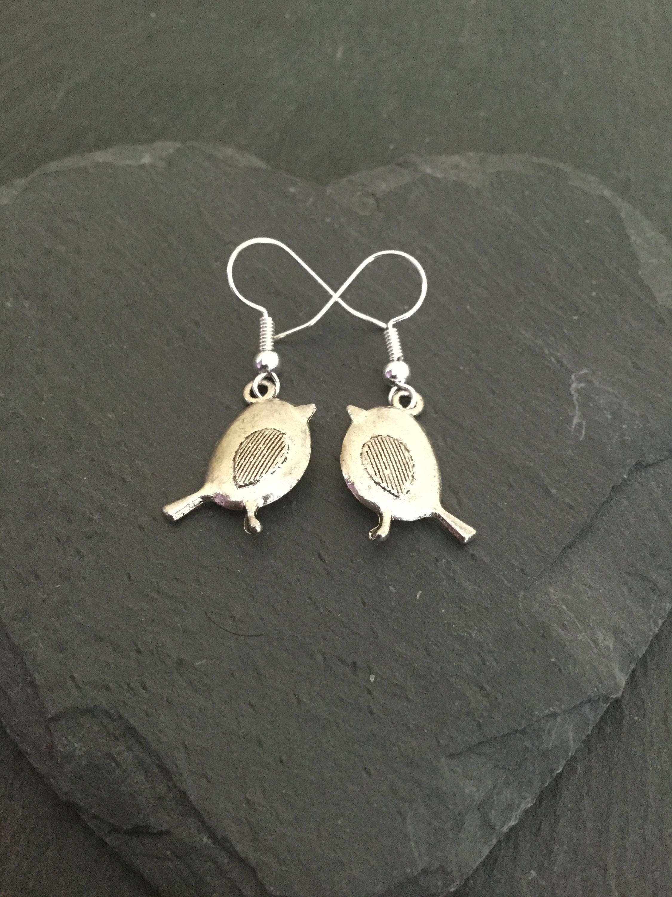 Robin earrings / robin jewellery / bird earrings / bird lover