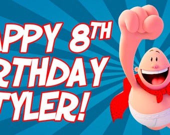Captain UnderPants Personalized Birthday Banner/Backdrop