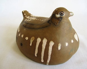 Love Heart Bird/Unique Bird Sculptue/Ceramic Bird Sculpture