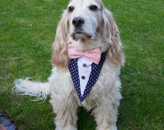 Dog Tuxedo Bow Tie Neckerchief - Wedding