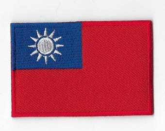 Taiwan Country National Flag Sew on Patch Embroidered Applique Patches Emblem Souvenir 3" x 2" FREE SHIPPING