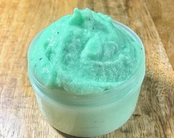 Whipped Sugar Scrub, Mint Scrub, Sugar Scrub, Sugar Body Scrub, Exfoliating, Natural Skin Care, Beauty Products, Body Scrub, Mint Scented
