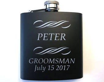 Groomsman Gift - Groomsmen Flasks - Personalized Flask - Groomsman Flask -Bridal Party Gifts - Gifts for Wedding Party - Groomsmen Gifts