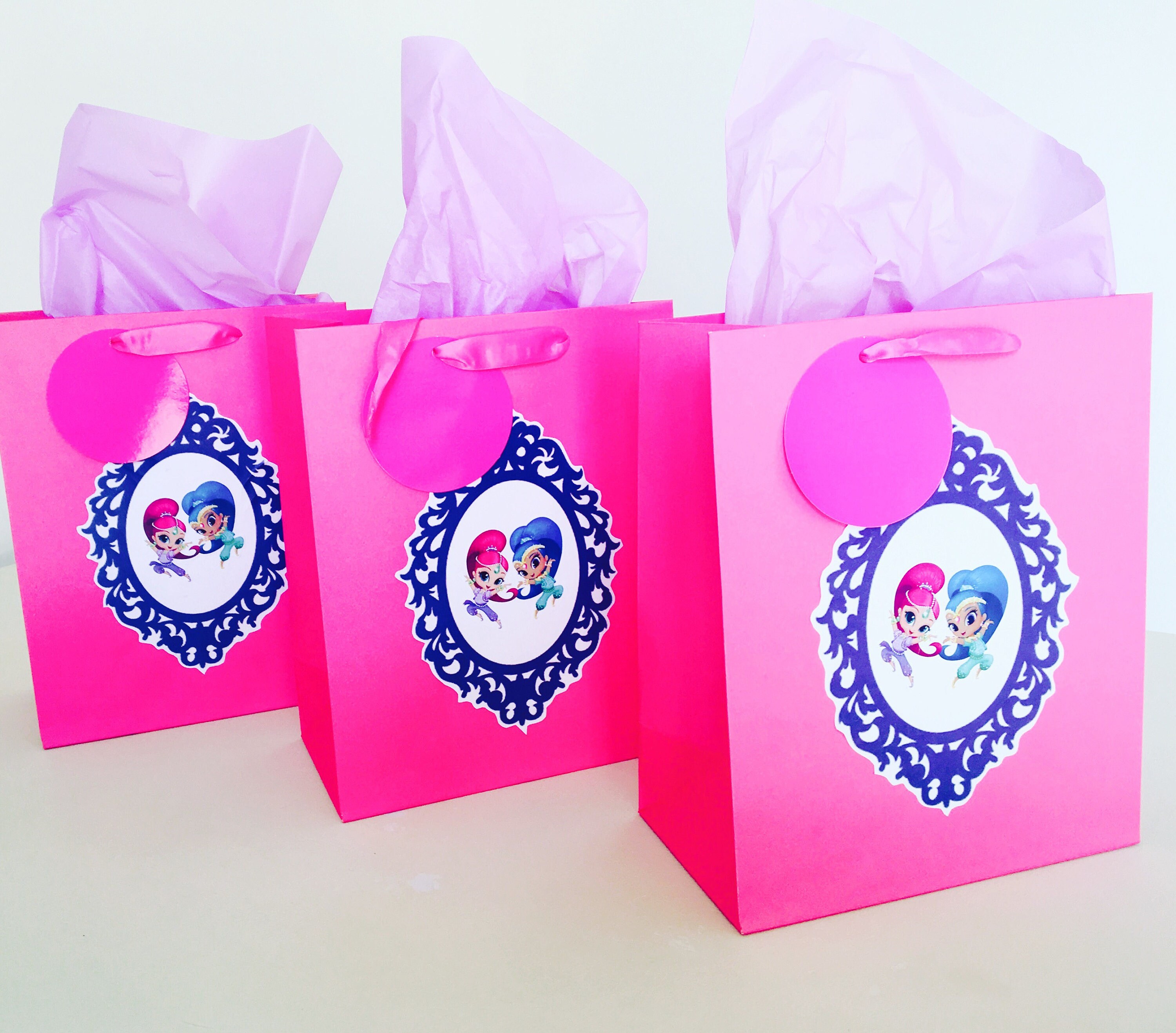 Shimmer and Shine Themed Party Gift Bags Personalised