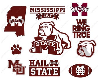 Mississippi State Bulldogs SVG bundle party SVG Dxf Eps Png Ai for Cricut & Silhouette Digital File design Print Mug Shirt Decal