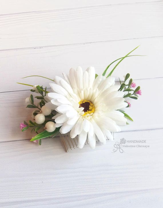 Beach wedding hair accessories Gift/for/friend Silk flower