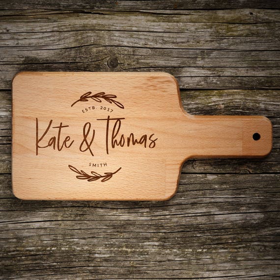 Personalized Cutting Board Name Last Name & Date Engraved