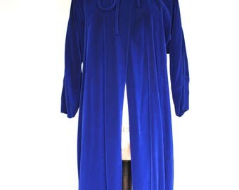 1940s Blue Velvet Opera Coat, 40s Velvet Swing Coat, Vintage Cape Coat, Women's Vintage, Vintage Coat, Wedding Coat, 40s Fashion