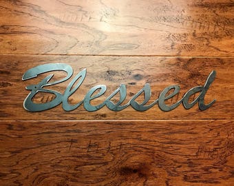 Blessed Metal Sign Home Decor Wall Decor