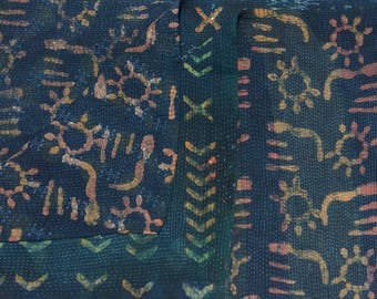 Blue kantha quilt | Etsy