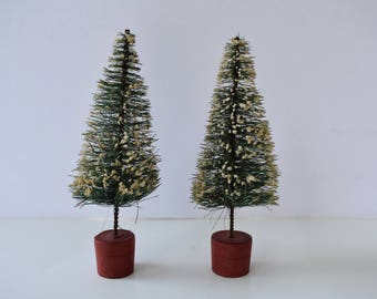 5 1/2 inch bottle brush trees vintage