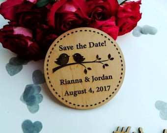 Save the date wood postcard Personalised wooden save the date magnet Rustic summer wedding save the date Card Engraved Magnet Custom