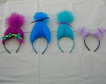 Troll hair headbands
