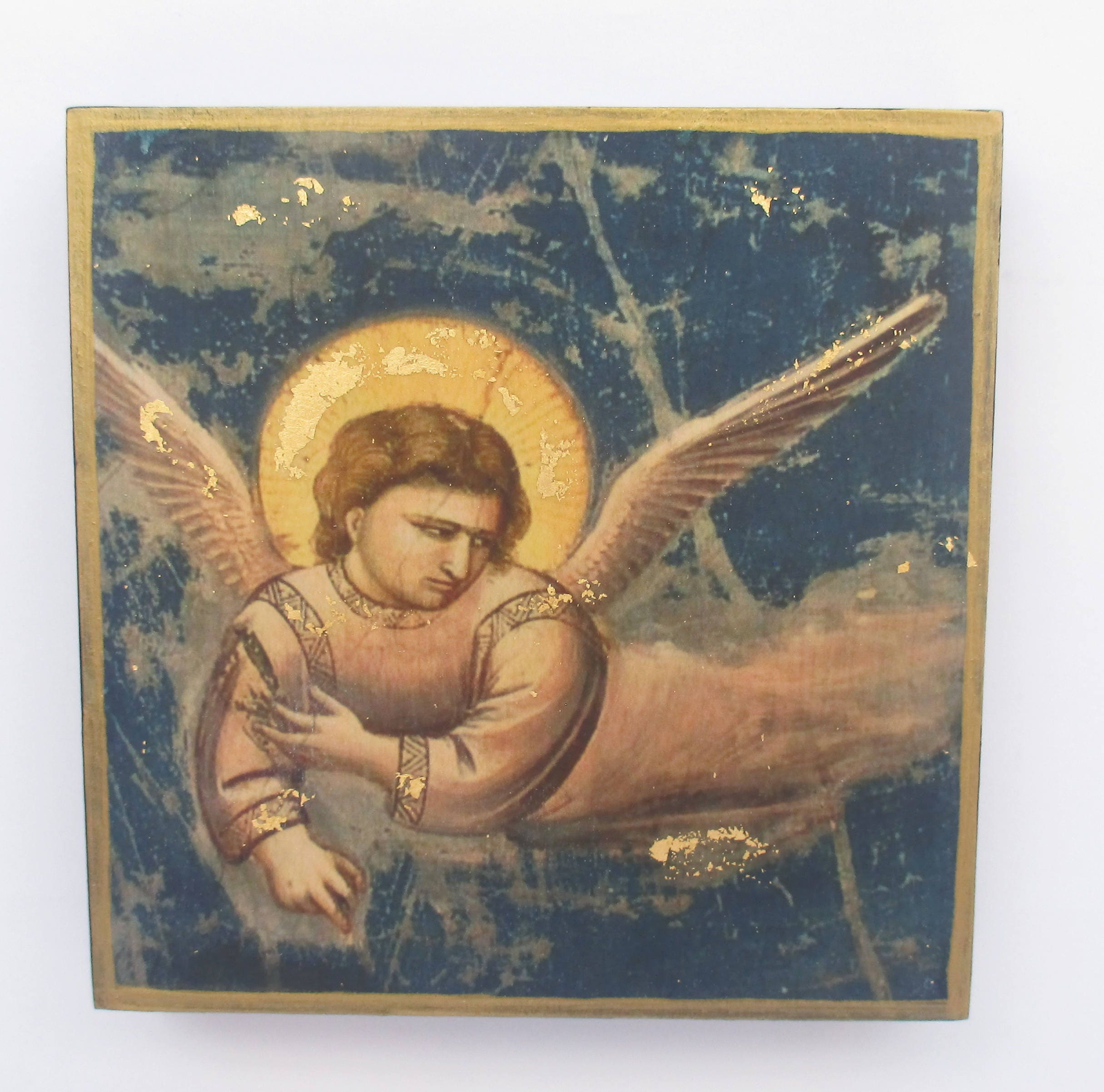 Christmas Angel Religious Wall Art Block Christmas Wall Art